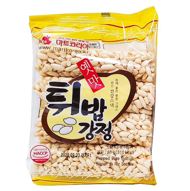 Mart Korea Puffed Rice Snack 70g /마트 코리아 튀밥 강정 70g